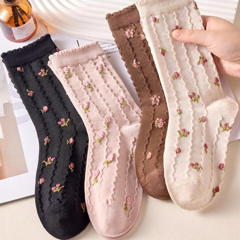 Lässige Socken Mit Blumenmuster