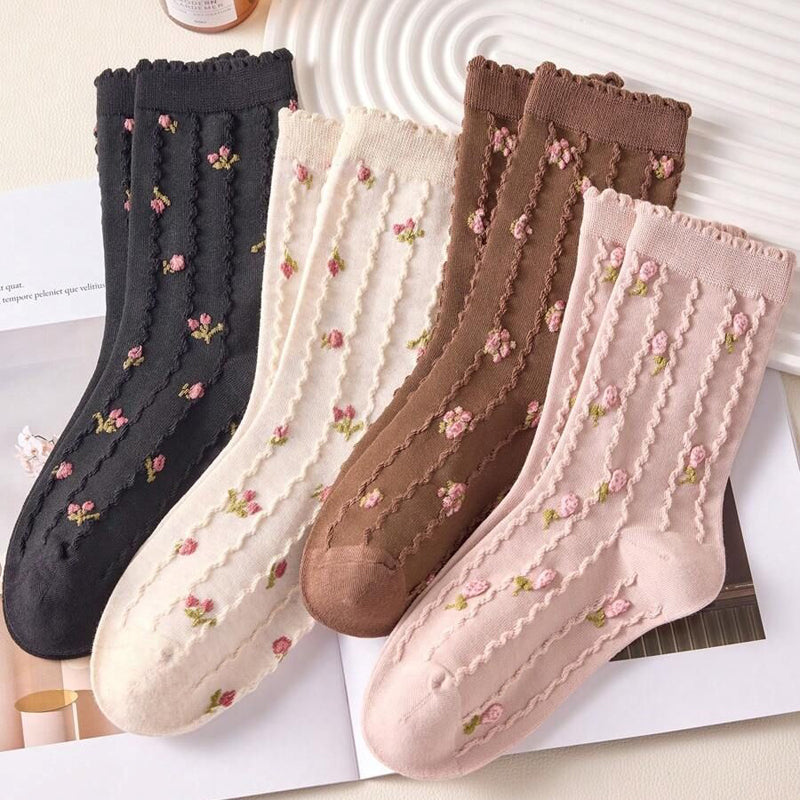 Lässige Socken Mit Blumenmuster