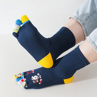 Cartoon-Socken Mit Fünf Zehen