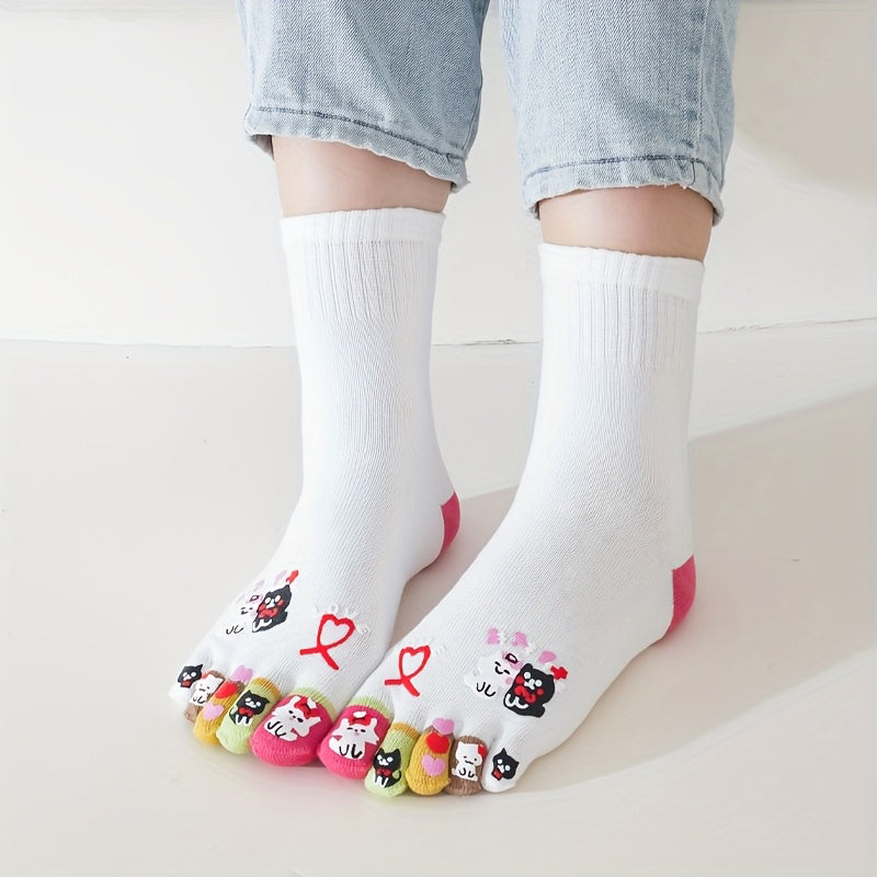 Cartoon-Socken Mit Fünf Zehen