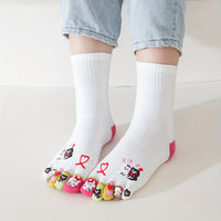 Cartoon-Socken Mit Fünf Zehen