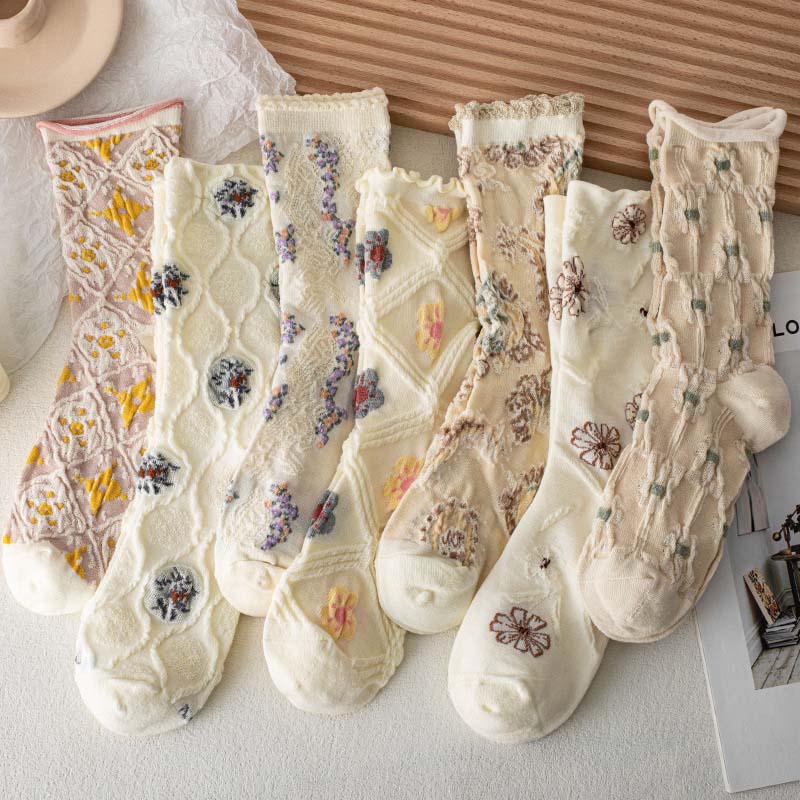 Lässige Blumensocken