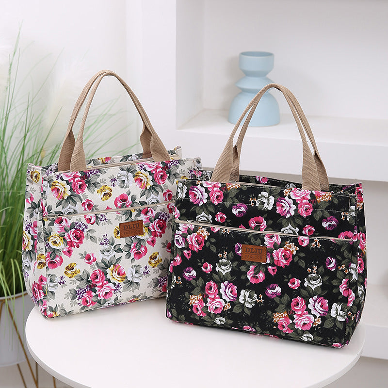 Vintage-Tasche Mit Blumenmuster