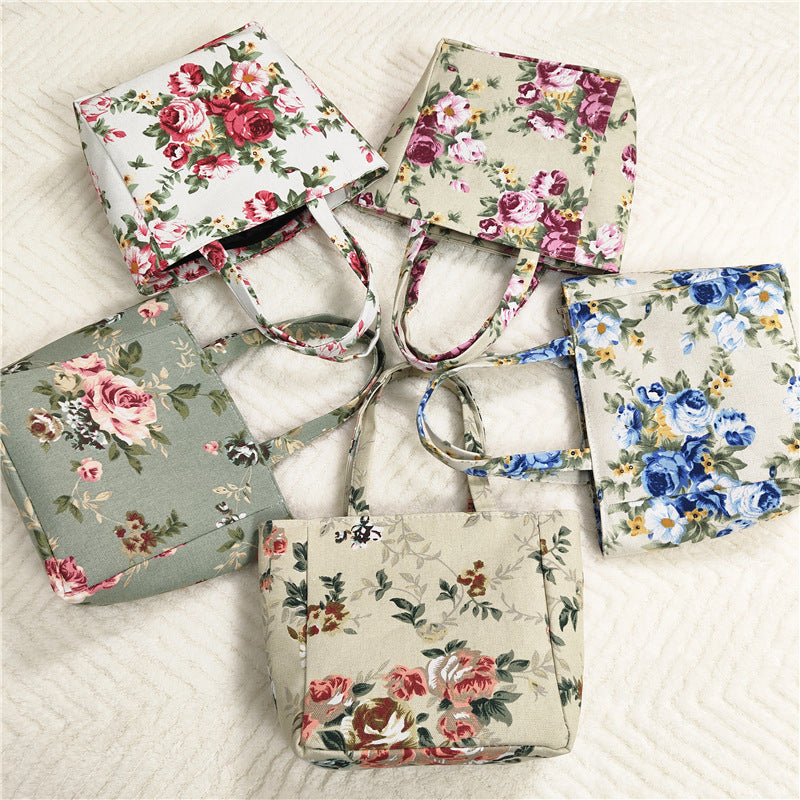 Vintage-Tasche Mit Blumenmuster