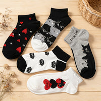 Lässige Socken Mit Katzenmuster