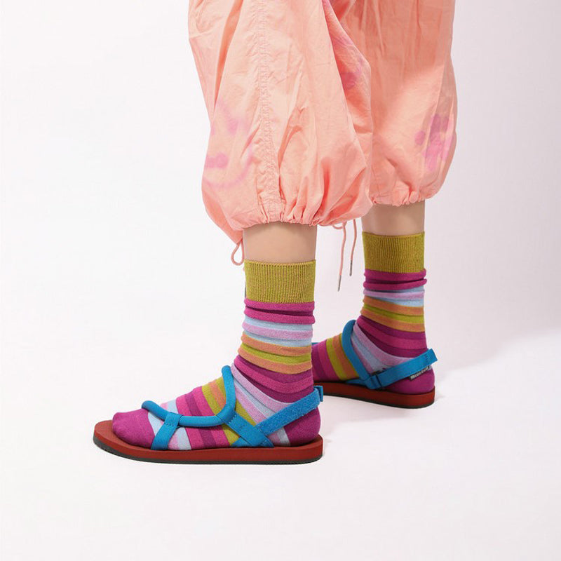Bunt Gestreifte Socken