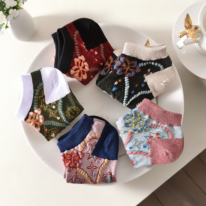 Vintage-Socken Mit Blumenmuster