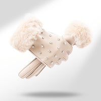 Warme Plüschhandschuhe