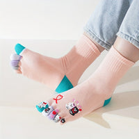Cartoon-Socken Mit Fünf Zehen