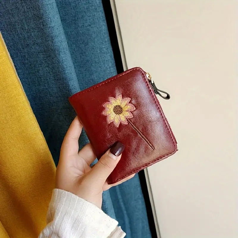 Vintage Geldbörse Mit Blumenmuster