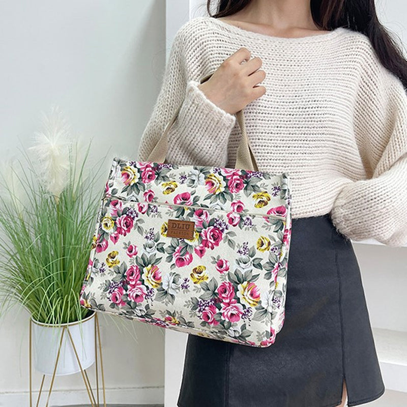 Vintage-Tasche Mit Blumenmuster