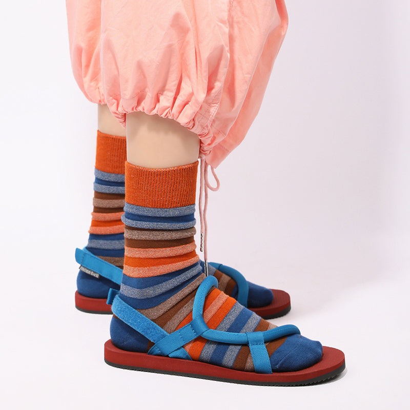 Bunt Gestreifte Socken