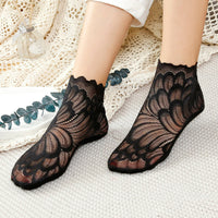 Atmungsaktive Spitzensocken
