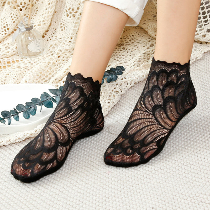 Atmungsaktive Spitzensocken