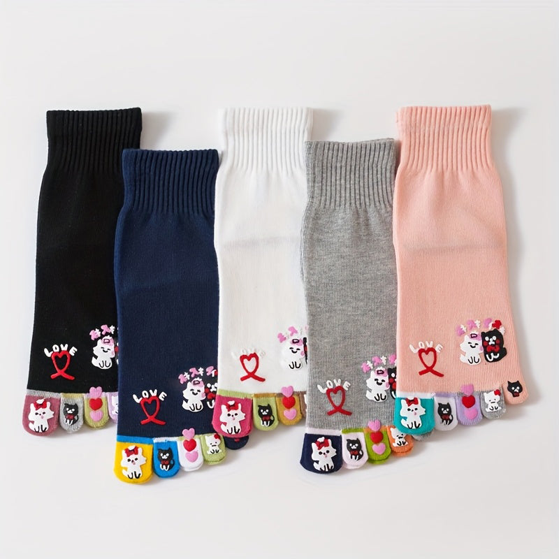 Cartoon-Socken Mit Fünf Zehen