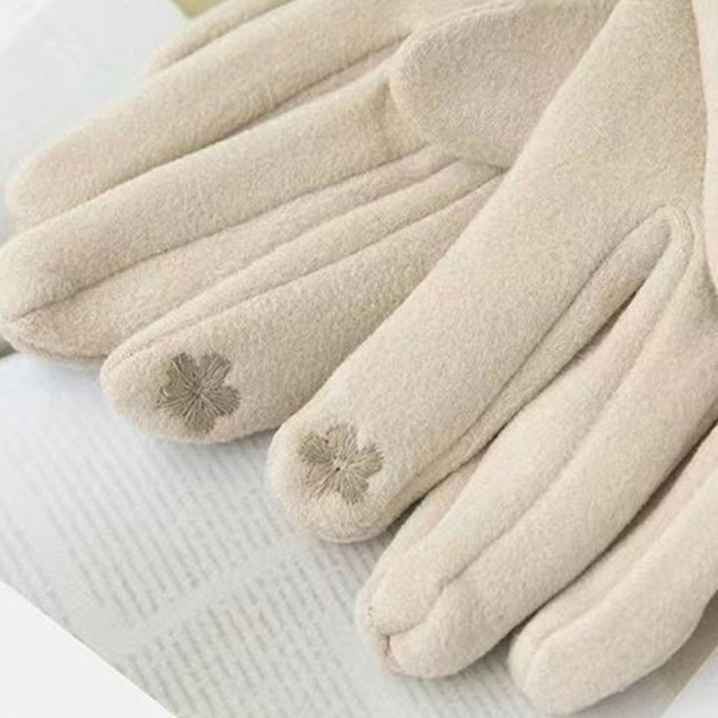 Einfarbige Warme Handschuhe