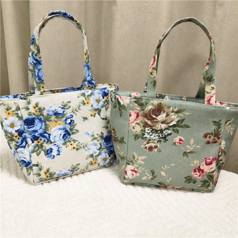 Vintage-Tasche Mit Blumenmuster