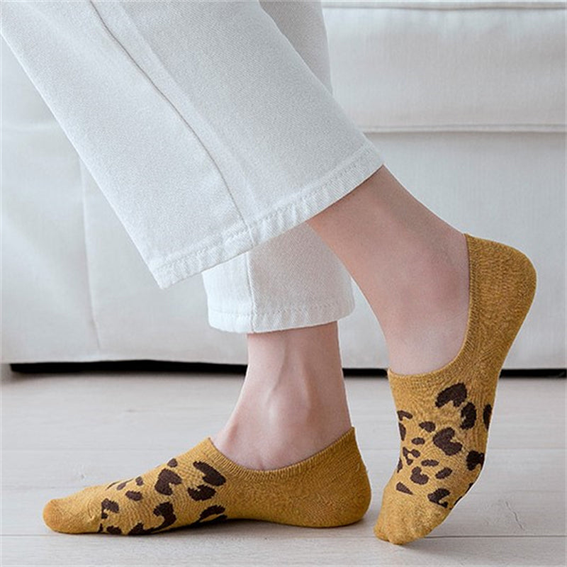 Lässige Socken Mit Leopardenmuster