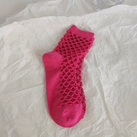 Einfarbige Durchbrochene Socken