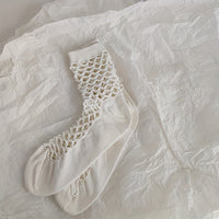Einfarbige Durchbrochene Socken