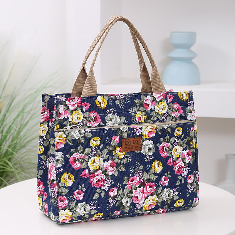 Vintage-Tasche Mit Blumenmuster