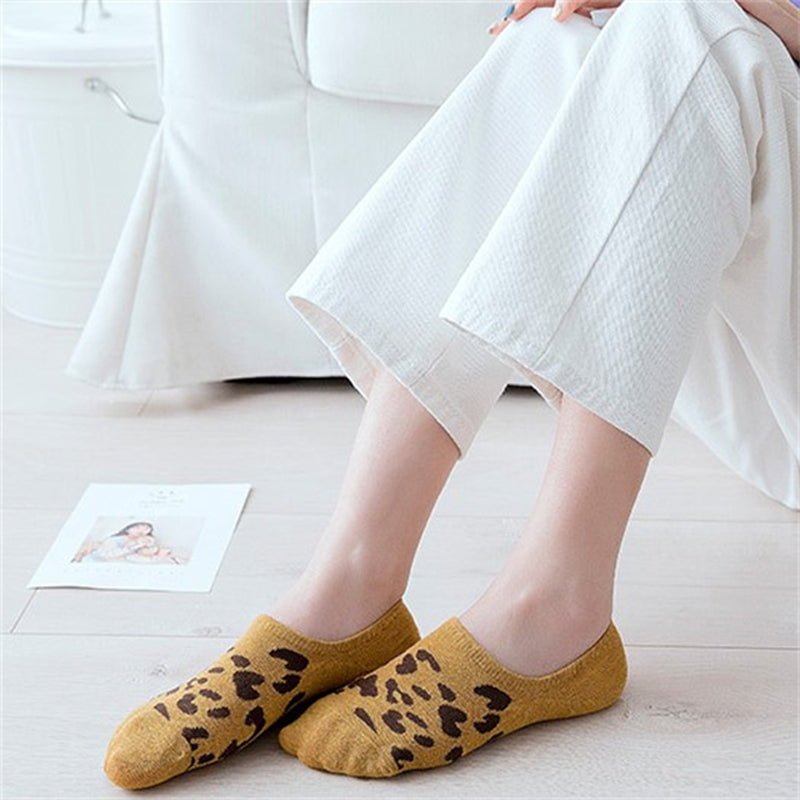 Lässige Socken Mit Leopardenmuster