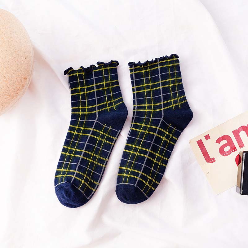 Lässige Karierte Socken