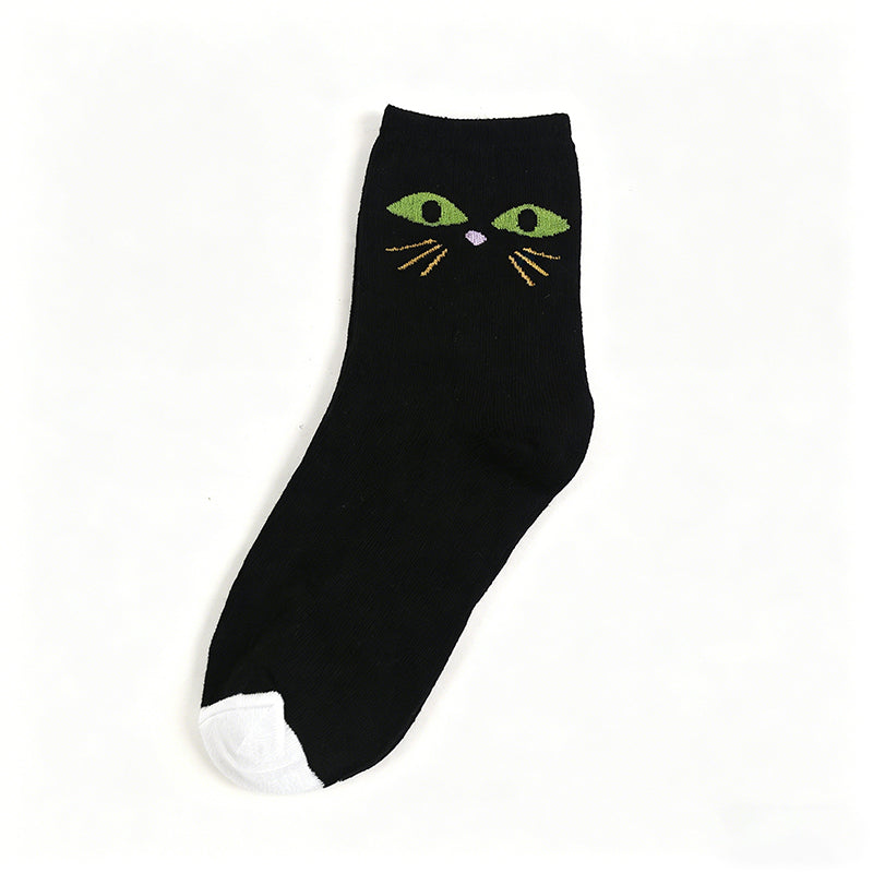Lässige Socken Mit Katzenmuster