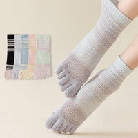 Gestreifte Und Bunte Fünf-Zehen-Socken