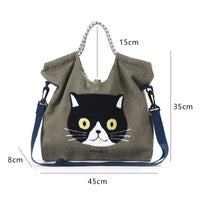 Lässige Tasche Mit Katzenmuster