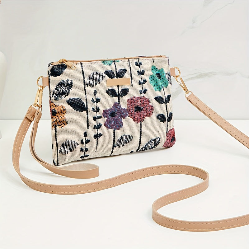 Vintage-Tasche Mit Blumenmuster