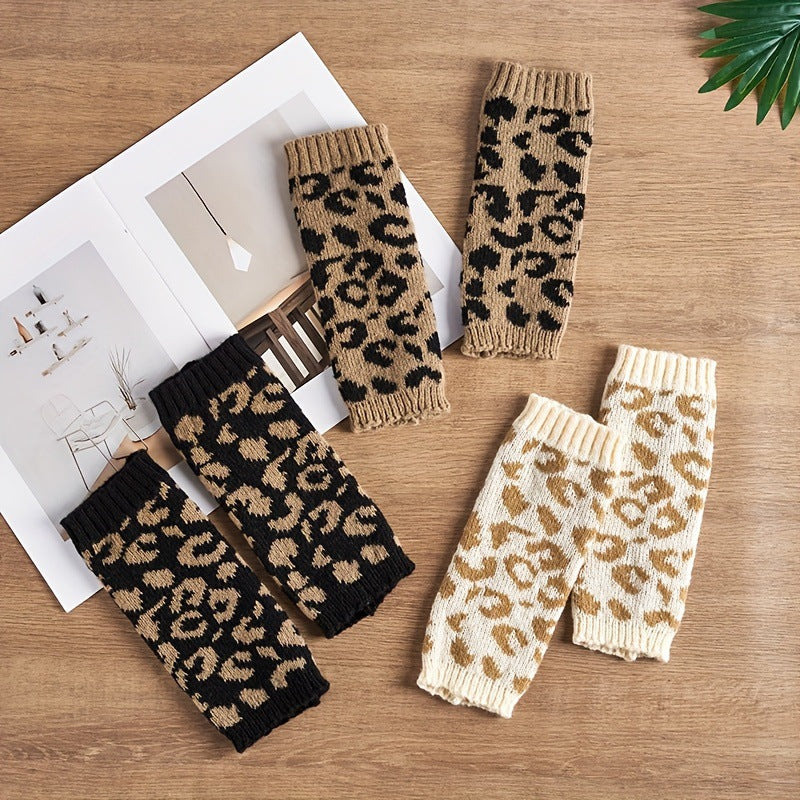 Warme Handschuhe Mit Leopardenmuster