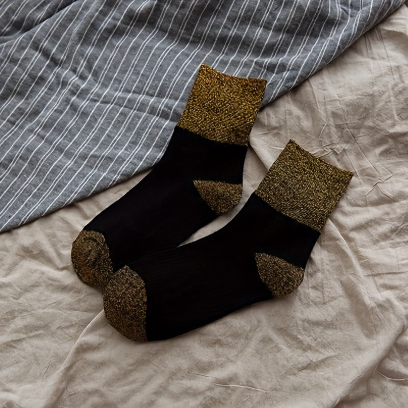 Lässige Socken Mit Farbblockmuster