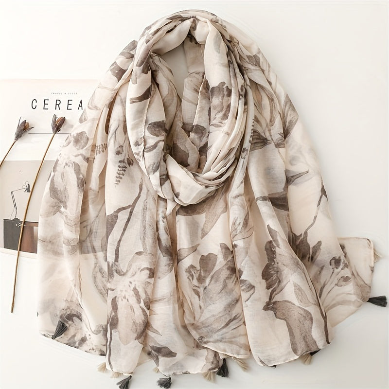Vintage-Schal Mit Blumenmuster