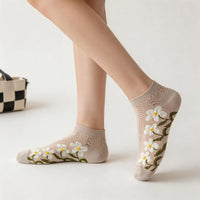 Lässige Socken Mit Blumenmuster