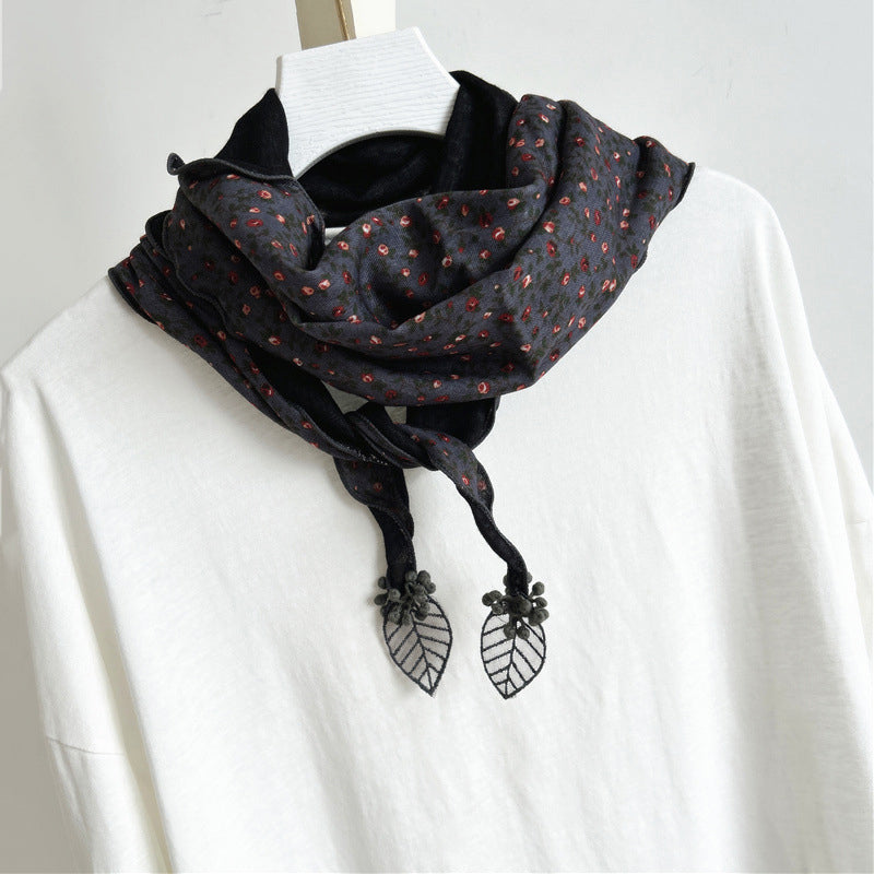 Vintage-Schal Mit Blumenmuster