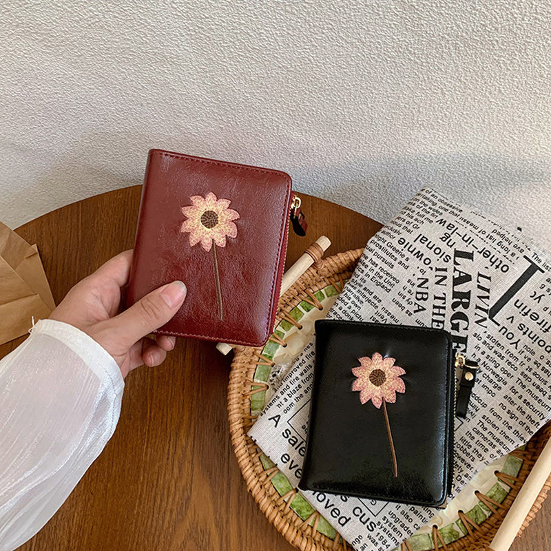 Vintage Geldbörse Mit Blumenmuster
