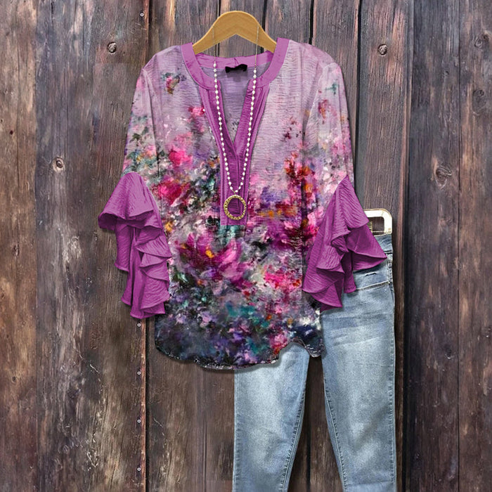 Vintage Lässige Bluse