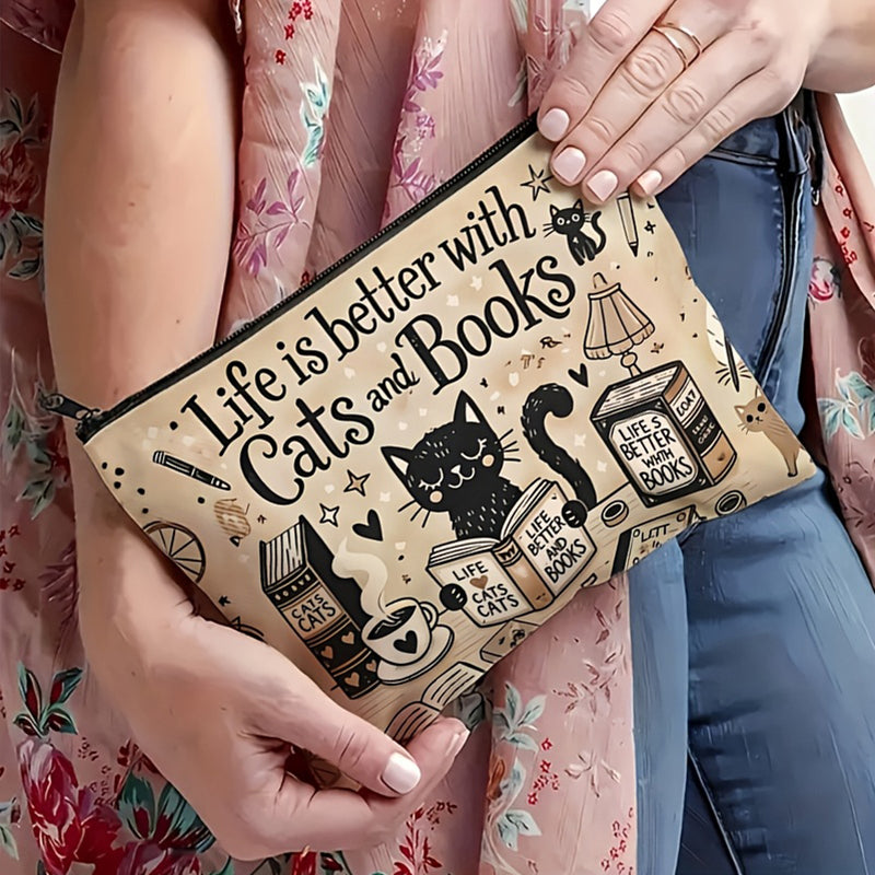Vintage-Tasche Mit Katzenmuster