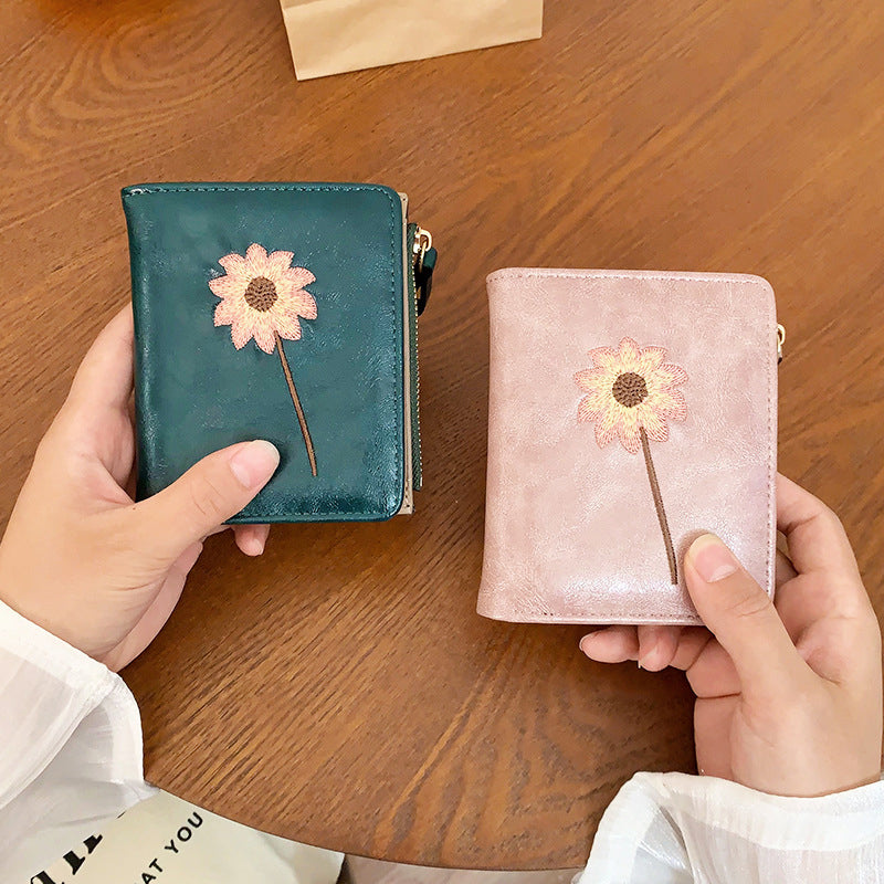 Vintage Geldbörse Mit Blumenmuster