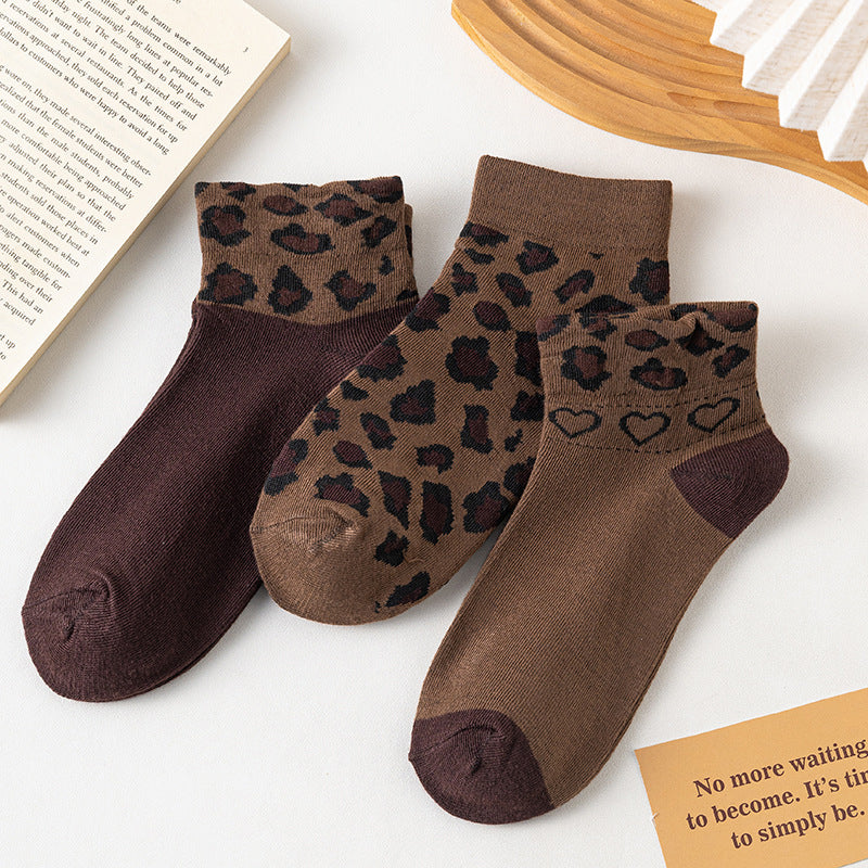Vintage-Socken Mit Leopardenmuster