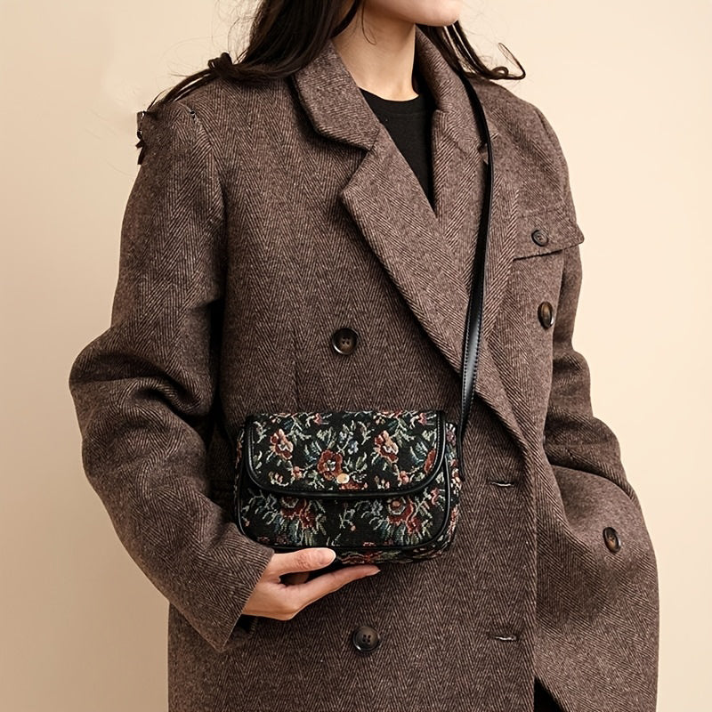 Vintage-Tasche Mit Blumenmuster