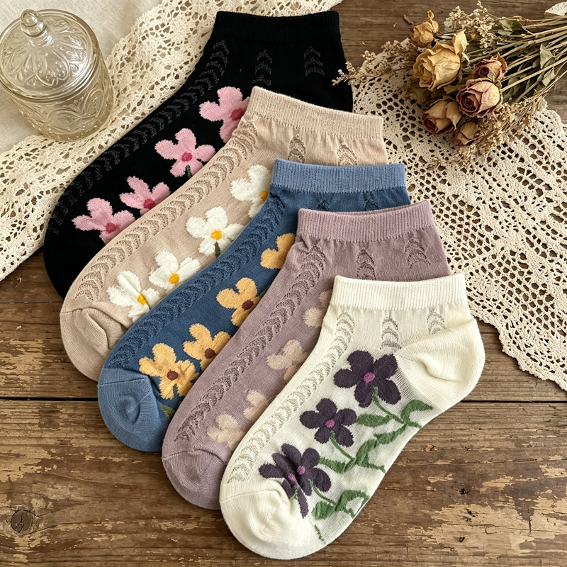 Lässige Socken Mit Blumenmuster