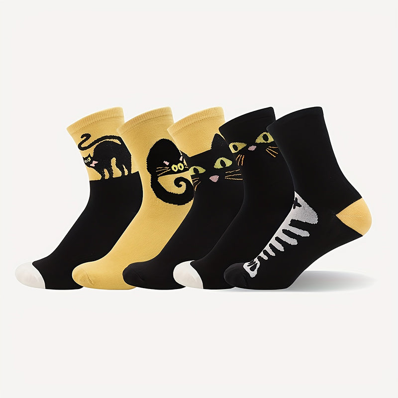 Lässige Socken Mit Katzenmuster