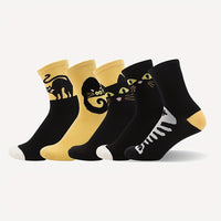 Lässige Socken Mit Katzenmuster