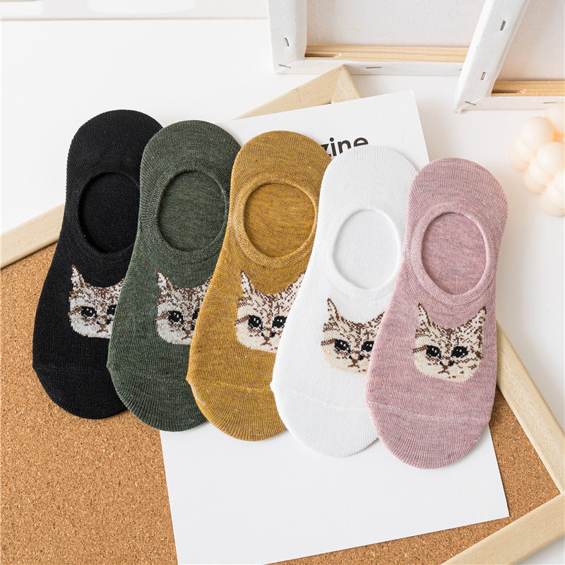 Lässige Socken Mit Katzenmuster