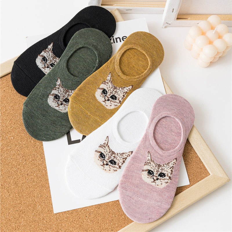 Lässige Socken Mit Katzenmuster