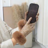 Warme Plüschhandschuhe