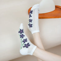 Lässige Socken Mit Blumenmuster