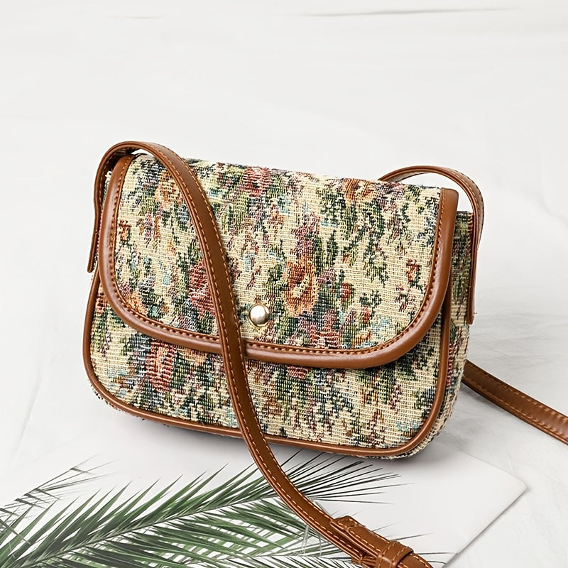 Vintage-Tasche Mit Blumenmuster